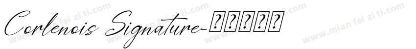 Corlenois Signature字体转换